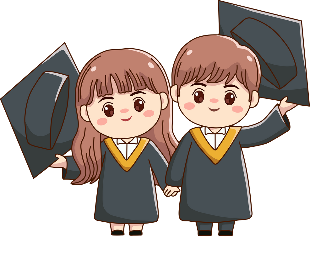 Couple graduation